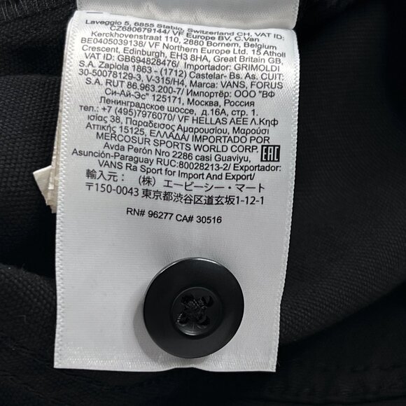 Vans Off the Wall Comber Shorts Black Chino Cotton Button-Waist Size 28 - NWOT - Picture 6 of 8